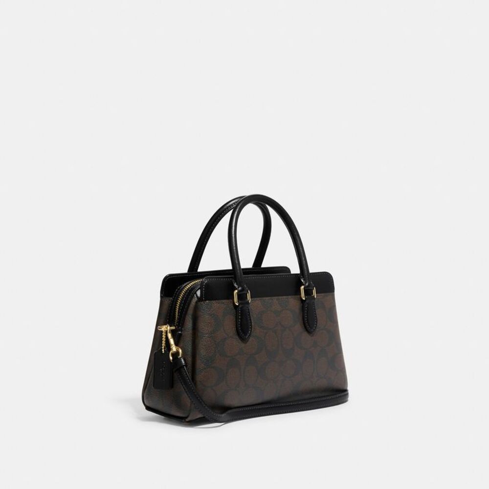 NWT Coach Outlet Mini Darcie Carryall Bag In Signature Canvas - Picture 2 of 6